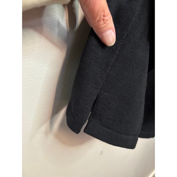 Quacker Factory Button Front Cardigan & matching Short Sleeve Shell Black 2X - Picture 6 of 11